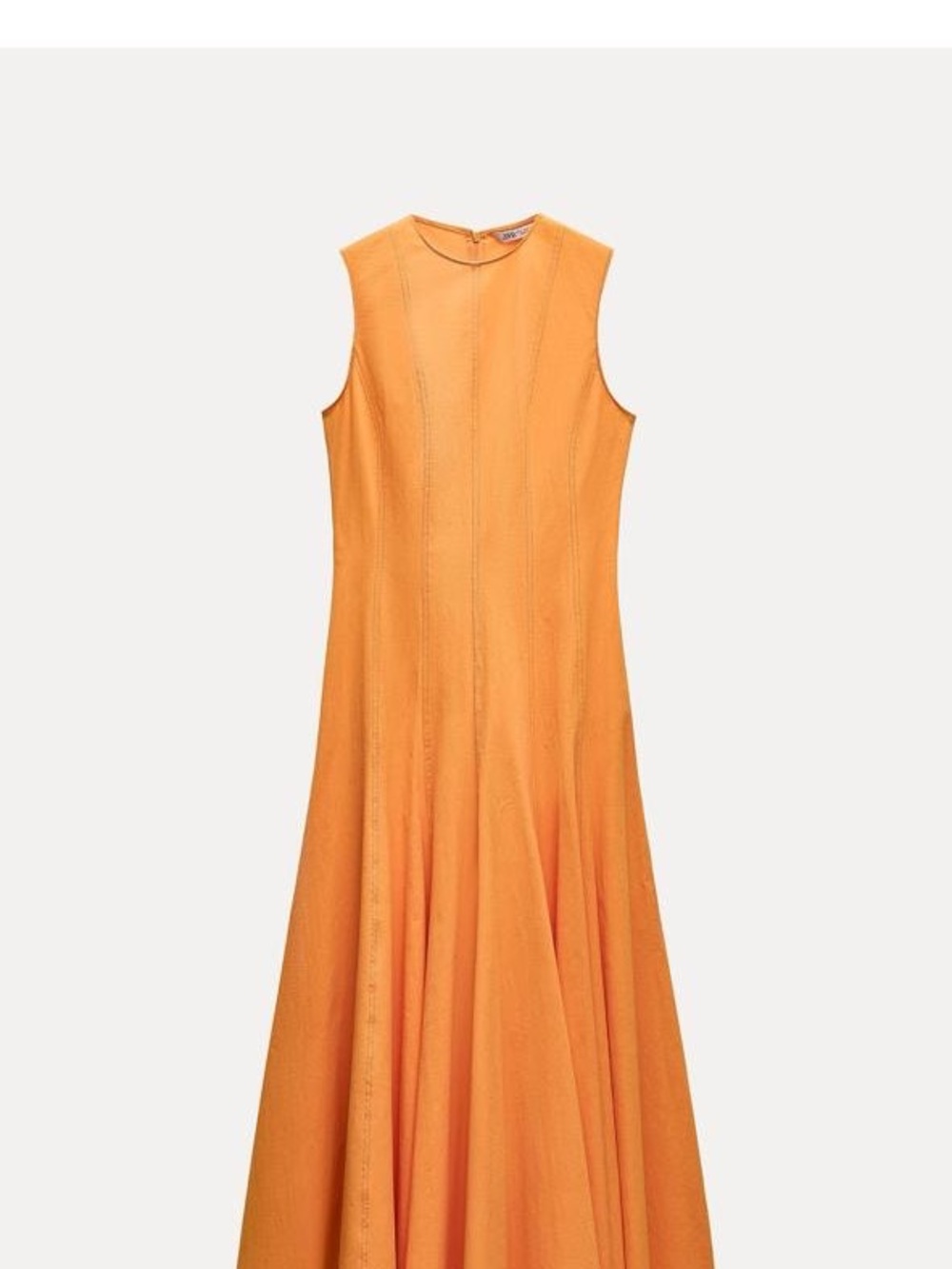 Zara Orange Sleeveless Maxi Gown
